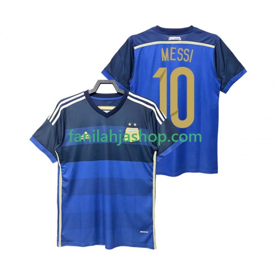 Argentiina Pelipaidat Lionel Messi 10 2014 Retro Vieraspelipaita Lyhythihainen ,Miehet