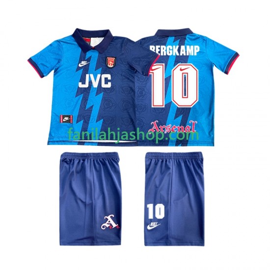 Arsenal Pelipaidat BERGKAMP 10 1995 1996 Retro Vieraspelipaita Lyhythihainen ,Lapset