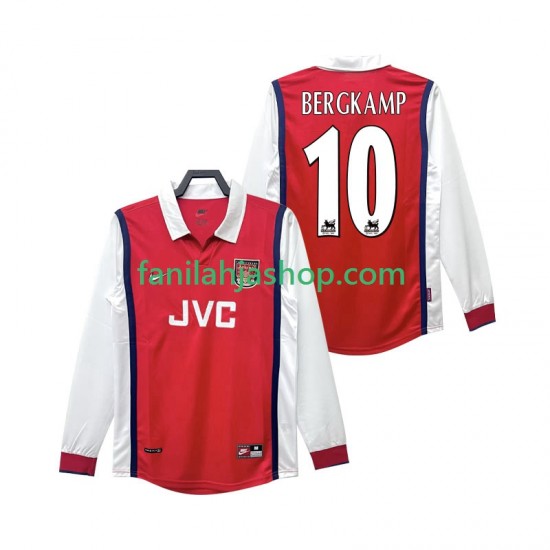 Arsenal Pelipaidat BERGKAMP 10 Retro Kotipelipaita 1998 1999 Pitkähihainen ,Miehet
