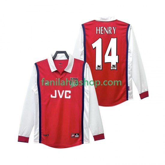 Arsenal Pelipaidat Henry 14 Retro Kotipelipaita 1998 1999 Pitkähihainen ,Miehet