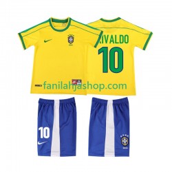 Brasilia Pelipaidat RIVALDO 10 Retro Kotipelipaita 1998 Lyhythihainen ,Lapset