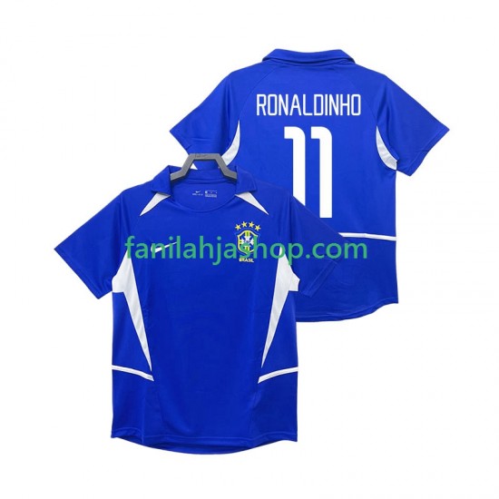 Brasilia Pelipaidat RONALDINHO 11 Retro Vieraspelipaita 2002 Lyhythihainen ,Miehet