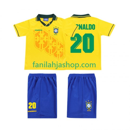 Brasilia Pelipaidat RONALDO 20 Retro Kotipelipaita 1994 Lyhythihainen ,Lapset