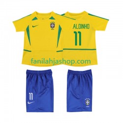Brasilia Pelipaidat RONALOINHO 11 Retro Kotipelipaita 2002 Lyhythihainen ,Lapset