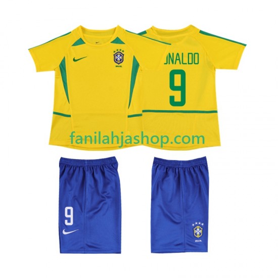Brasilia Pelipaidat Ronaldo 9 Retro Kotipelipaita 2002 Lyhythihainen ,Lapset