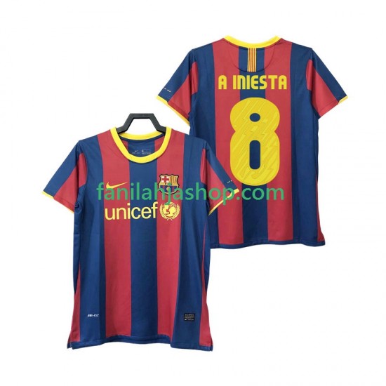 FC Barcelona Pelipaidat A INIESTA 8 Retro Kotipelipaita 2011 2010 Lyhythihainen ,Miehet