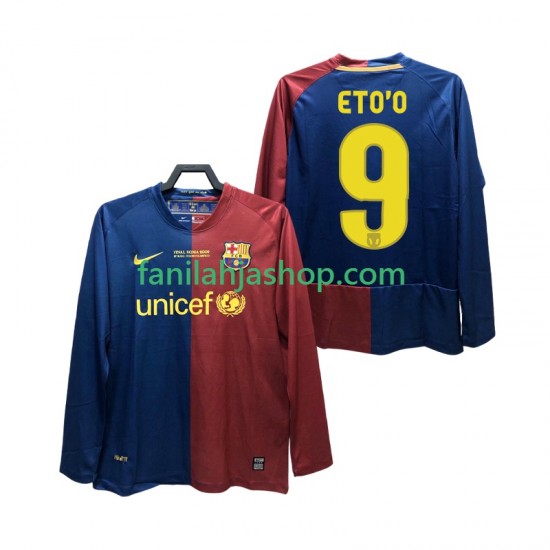 FC Barcelona Pelipaidat ETO O 9 Champions League 2009 Retro Kotipelipaita 2008 Pitkähihainen ,Miehet