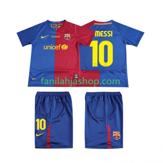 FC Barcelona Pelipaidat Lionel Messi 10 Champions League 2009 Retro Kotipelipaita 2008 Lyhythihainen ,Lapset