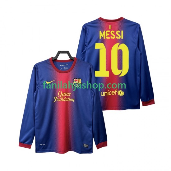 FC Barcelona Pelipaidat Lionel Messi 10 2012 2013 Retro Kotipelipaita Pitkähihainen ,Miehet