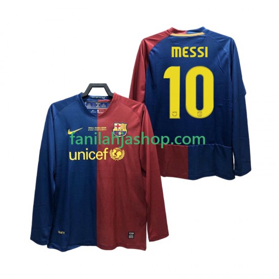 FC Barcelona Pelipaidat Lionel Messi 10 Champions League 2009 Retro Kotipelipaita 2008 Pitkähihainen ,Miehet
