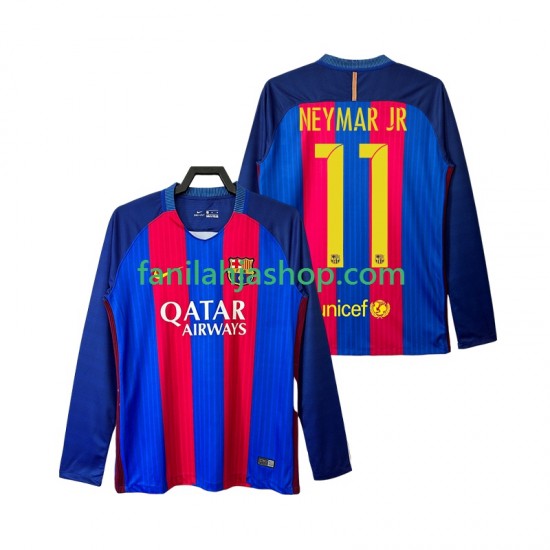 FC Barcelona Pelipaidat Neymar JR 11 2016 2017 Retro Kotipelipaita Pitkähihainen ,Miehet