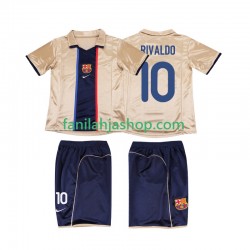 FC Barcelona Pelipaidat RIVALDO 10 2001 Retro Vieraspelipaita 2002 Lyhythihainen ,Lapset