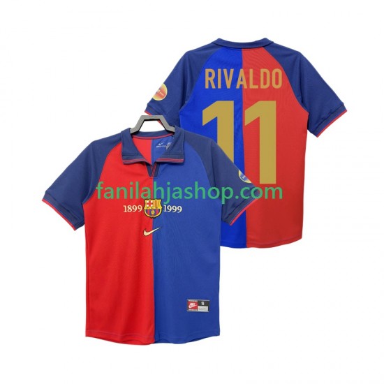 FC Barcelona Pelipaidat RIVALDO 11 1990 2000 Retro Kotipelipaita Lyhythihainen ,Miehet
