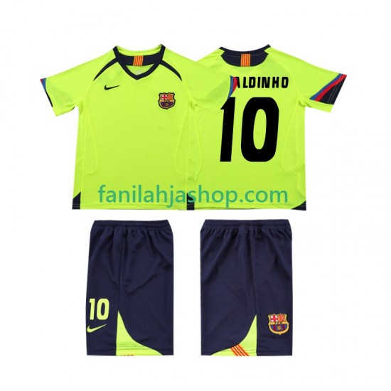 FC Barcelona Pelipaidat RONALDINHO 10 2005 Retro Vieraspelipaita 2006 Lyhythihainen ,Lapset