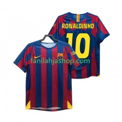 FC Barcelona Pelipaidat RONALDINHO 10 Champions League 2005 Retro Kotipelipaita 2006 Lyhythihainen ,Miehet