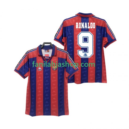 FC Barcelona Pelipaidat RONALDO 9 1996 1997 Retro Kotipelipaita Lyhythihainen ,Miehet