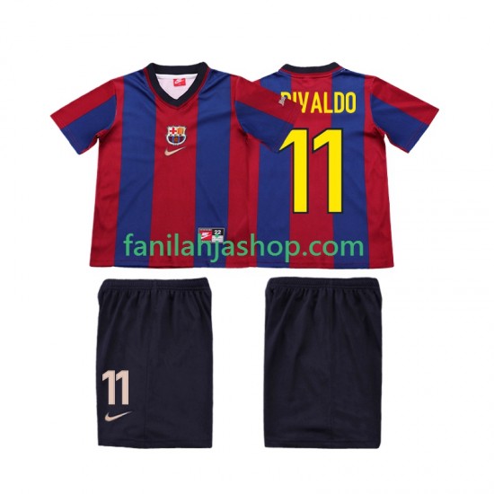 FC Barcelona Pelipaidat Ronaldo 11 Retro Kotipelipaita 1998 1999 Lyhythihainen ,Lapset