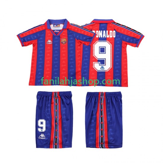 FC Barcelona Pelipaidat Ronaldo 1996 1997 Retro Kotipelipaita Lyhythihainen ,Lapset