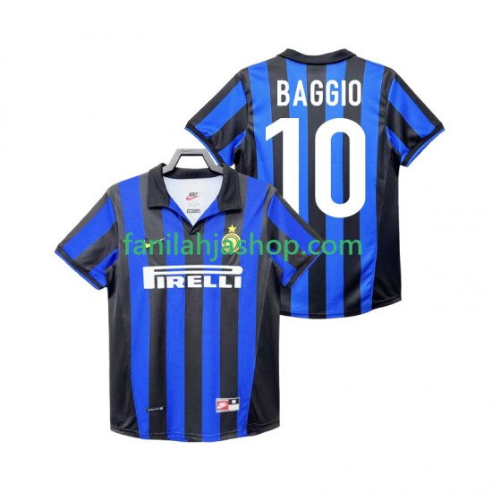 Inter Milan Pelipaidat BAGGIO 10 Retro Kotipelipaita 1998 1999 Lyhythihainen ,Miehet