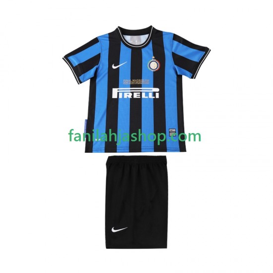 Inter Milan Pelipaidat 2009 Retro Kotipelipaita 2010 Lyhythihainen ,Lapset