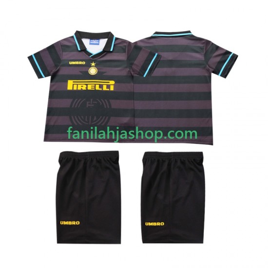 Inter Milan Pelipaidat 1997 Retro Kolmaspelipaita 1998 Lyhythihainen ,Lapset