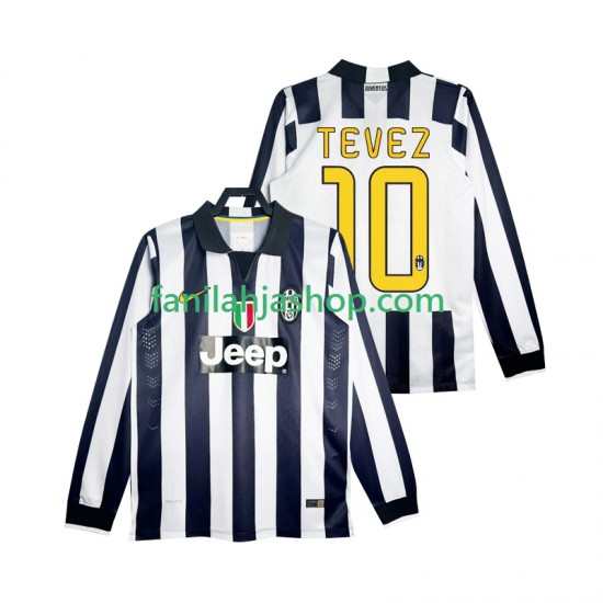 Juventus Pelipaidat TEVEZ 10 2014 2015 Retro Kotipelipaita Pitkähihainen ,Miehet