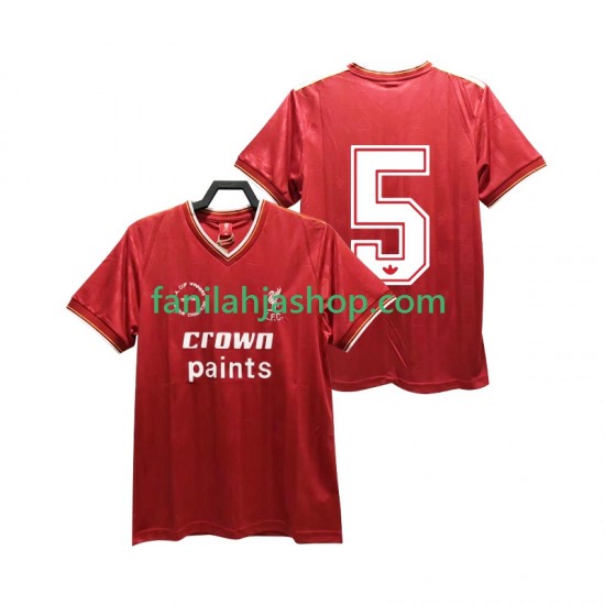 Liverpool Pelipaidat 5 1985 1986 Retro Kotipelipaita Lyhythihainen ,Miehet