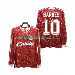 Liverpool Pelipaidat BARNES 10 1989 1991 Retro Kotipelipaita Pitkähihainen ,Miehet
