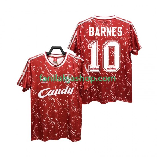 Liverpool Pelipaidat BARNES 10 1989 1991 Retro Kotipelipaita Lyhythihainen ,Miehet