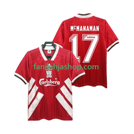 Liverpool Pelipaidat MCMANAMAN 17 1993 1995 Retro Kotipelipaita Lyhythihainen ,Miehet