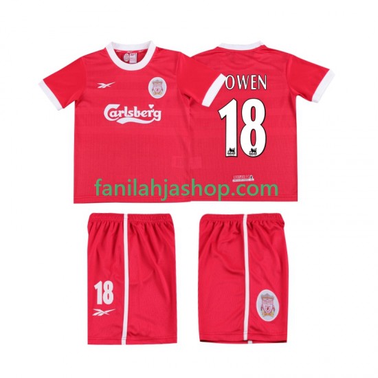 Liverpool Pelipaidat OWEN 18 LWP 1997 Retro Kotipelipaita 1998 Lyhythihainen ,Lapset