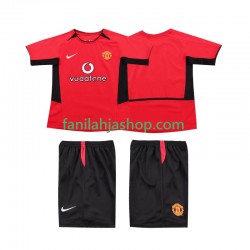Manchester United Pelipaidat Retro Kotipelipaita 2004 2002 Lyhythihainen ,Lapset