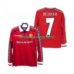 Manchester United Pelipaidat BECKHAM 7 Retro Kotipelipaita 1998 1999 Pitkähihainen ,Miehet