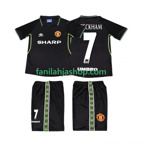 Manchester United Pelipaidat Beckham 7 Retro Kolmaspelipaita 1998 1999 Lyhythihainen ,Lapset
