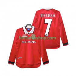 Manchester United Pelipaidat Beckham 7 2000 Retro Kotipelipaita 1999 Pitkähihainen ,Miehet
