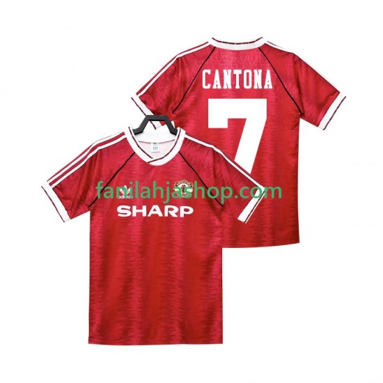 Manchester United Pelipaidat CANTONA 7 1990 1992 Retro Kotipelipaita Lyhythihainen ,Miehet