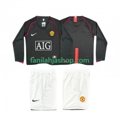 Manchester United Pelipaidat 2007 Retro Vieraspelipaita 2008 Pitkähihainen ,Lapset