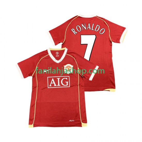 Manchester United Pelipaidat Cristiano Ronaldo 7 2007 Retro Kotipelipaita 2006 Lyhythihainen ,Miehet
