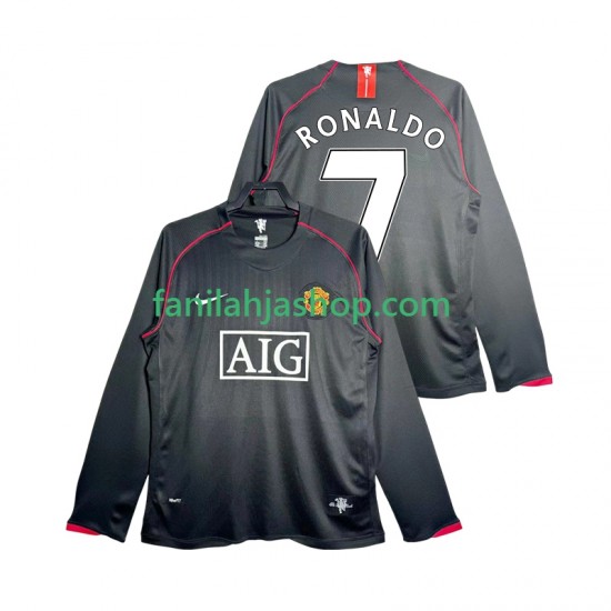 Manchester United Pelipaidat Critstiano Ronaldo 7 2007 Retro Vieraspelipaita 2008 Pitkähihainen ,Miehet