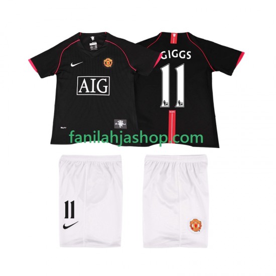 Manchester United Pelipaidat GIGGS 11 2007 Retro Vieraspelipaita 2008 Lyhythihainen ,Lapset