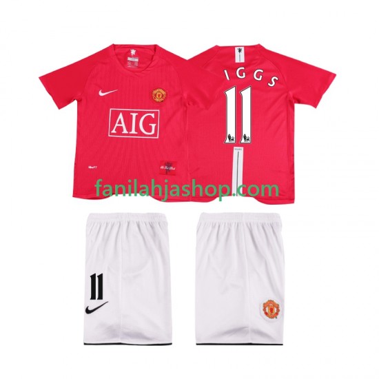 Manchester United Pelipaidat GIGGS 11 Premier League 2007 Retro Kotipelipaita 2008 Lyhythihainen ,Lapset