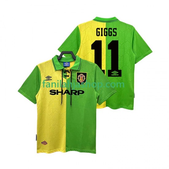 Manchester United Pelipaidat GIGGS 11 1992 Retro Vieraspelipaita 1994 Lyhythihainen ,Miehet