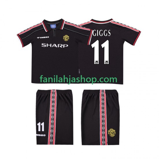 Manchester United Pelipaidat GIGGS 11 Retro Vieraspelipaita 1998 1999 Lyhythihainen ,Lapset