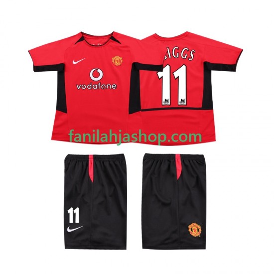 Manchester United Pelipaidat GIGGS 11 Retro Kotipelipaita 2004 2002 Lyhythihainen ,Lapset