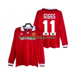 Manchester United Pelipaidat GIGGS 11 1992 Retro Kotipelipaita 1994 Pitkähihainen ,Miehet