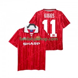 Manchester United Pelipaidat GIGGS 11 1992 Retro Kotipelipaita 1994 Lyhythihainen ,Miehet