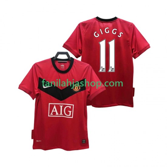 Manchester United Pelipaidat GIGGS 11 2009 Retro Kotipelipaita 2010 Lyhythihainen ,Miehet
