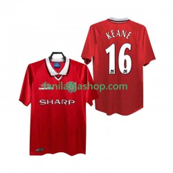 Manchester United Pelipaidat Keane 16 2000 Retro Kotipelipaita 1999 Lyhythihainen ,Miehet