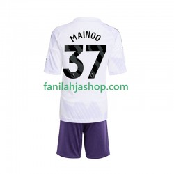 Manchester United Pelipaidat Kobbie Mainoo 37 Vieraspelipaita 2025-2026 Lyhythihainen ,Lapset