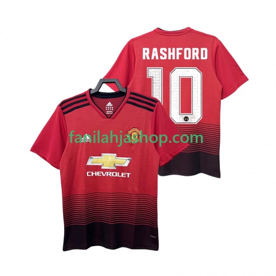Manchester United Pelipaidat RASHFORD 10 2018 2019 Retro Kotipelipaita Lyhythihainen ,Miehet